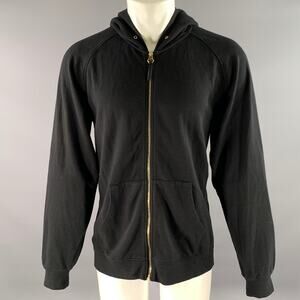 VISVIM Size XL Black Zip Cotton Hoodie Jacket